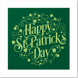 Happy Saint Patrick Day t shirt green lucky shirt Posters and Art